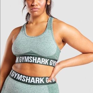 Gymshark Flex Sports Bra in Dark Green Marl